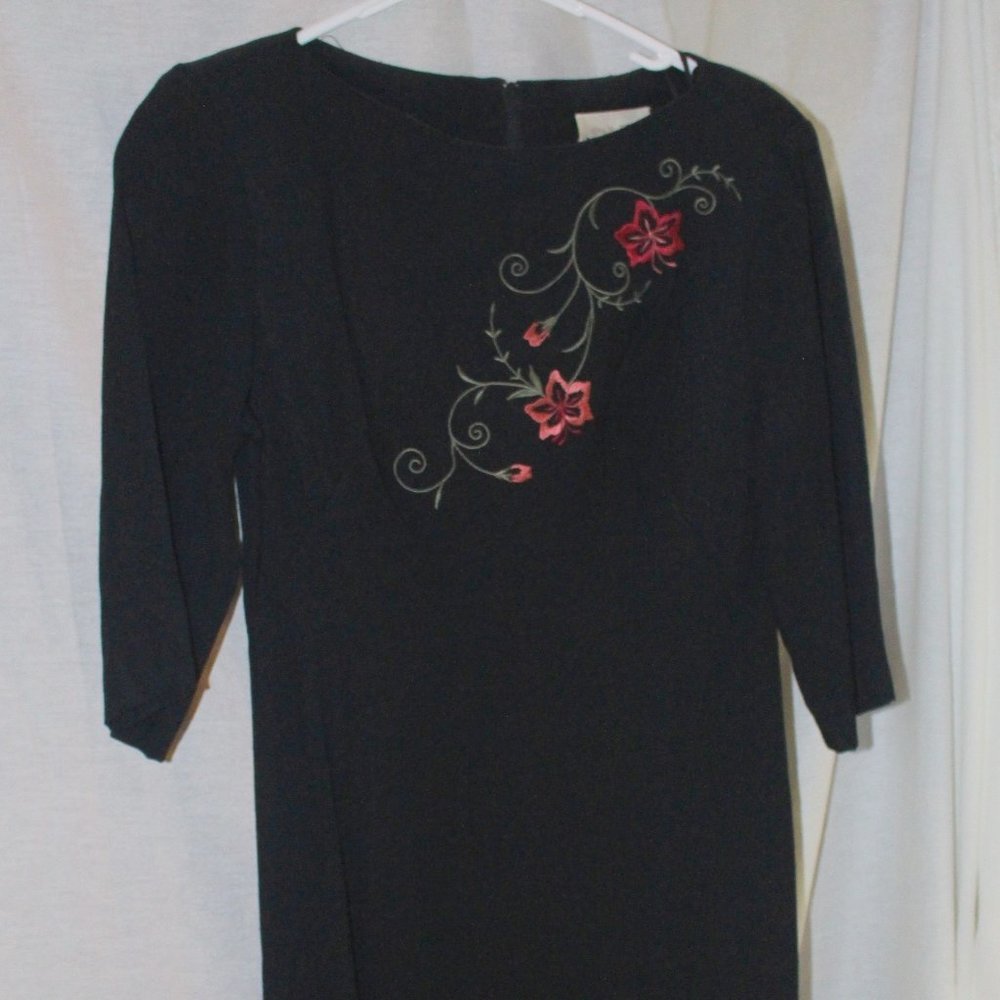 Black Dress with Embroidery